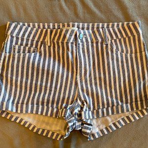 Blue & White Striped Shorts - Never Been Worn!